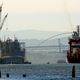 Royal Dutch Shell PLC icebreaker Fennica, a vessel designated to conduct exploration and spill-response duties for Shell, leaving port in Oregon in 2015.
